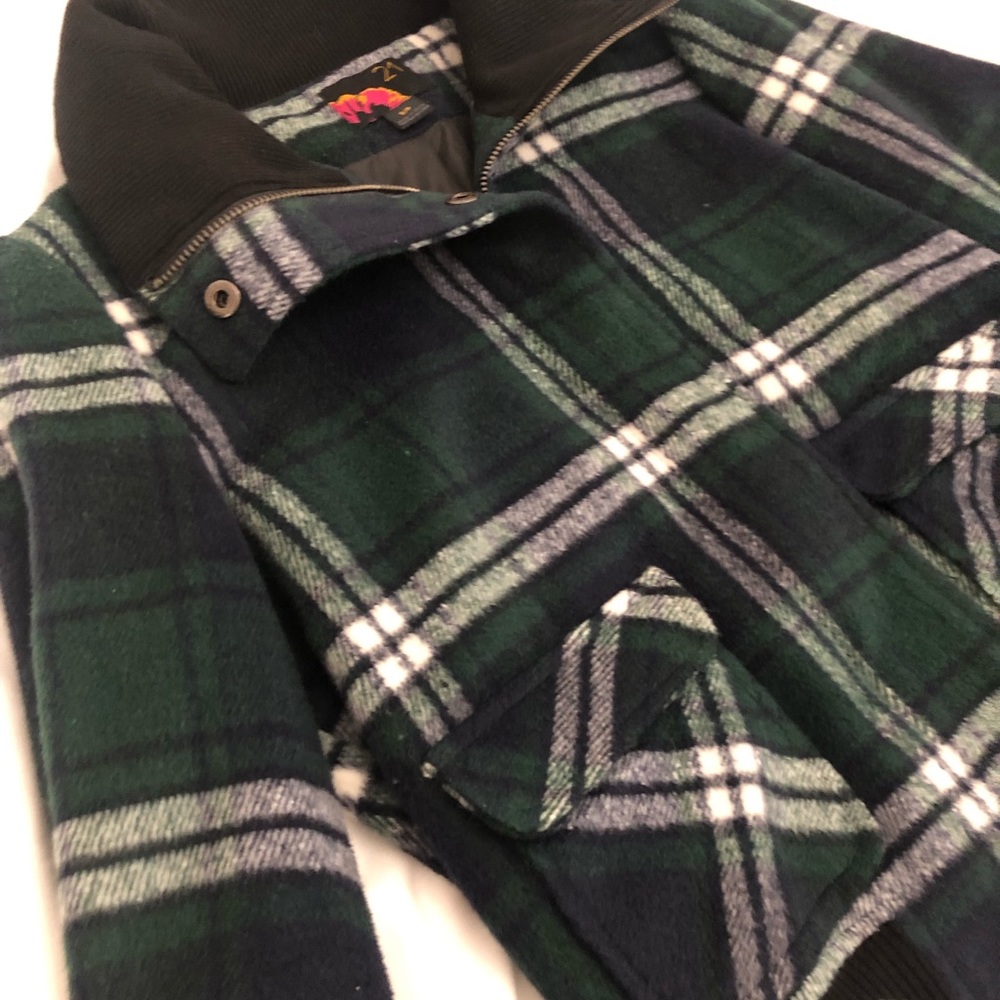 Blue and Green Plaid Jacket